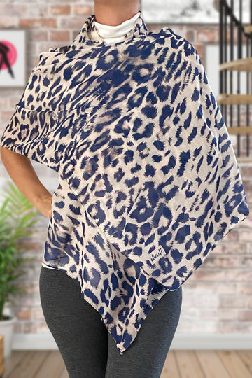 Marbled-Leopard Shawls Fashion Tight